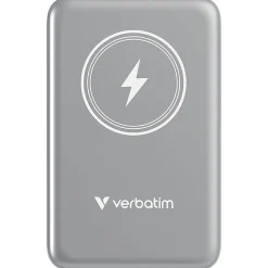 Verbatim Charge 'n' Go Magnetic Wireless Power Bank, Gray, 32249