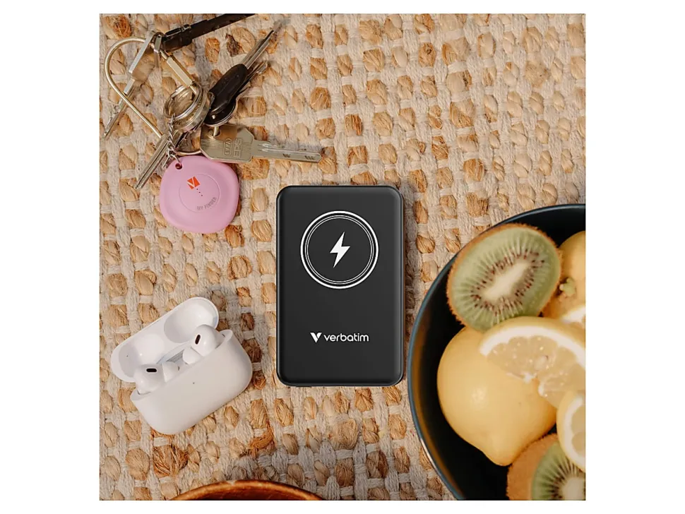 Verbatim Charge 'n' Go Magnetic Wireless Power Bank, Black, 32240