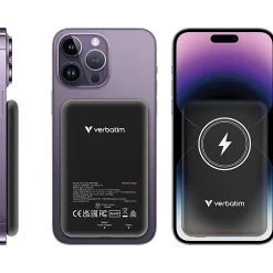 Verbatim Charge 'n' Go Magnetic Wireless Power Bank, Black, 32240