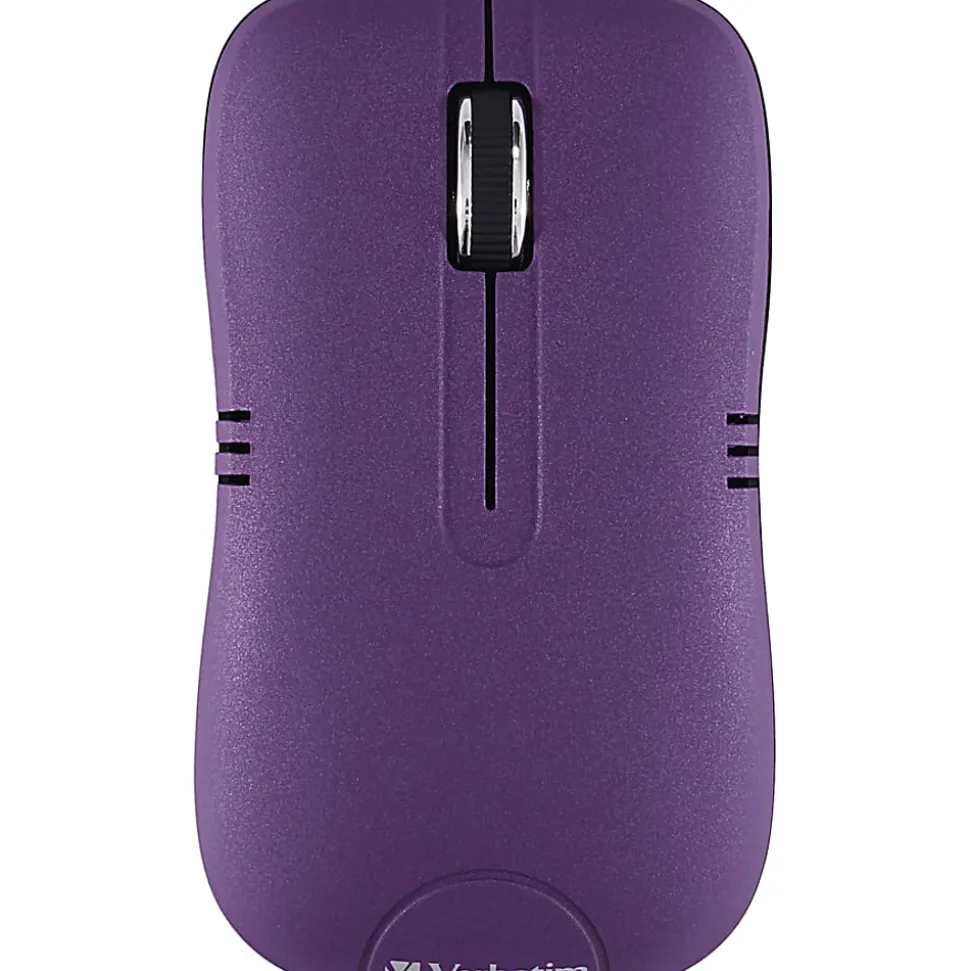 Verbatim Commuter Series Cordless Optical Computer Mouse, Matte Purple, 99781
