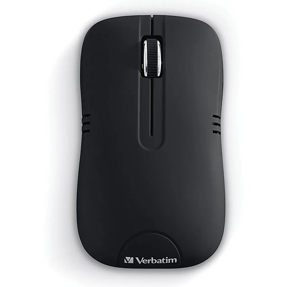 Verbatim® Commuter Series USB Type-A Wireless Notebook Optical Mouse, Matte Black, 99765