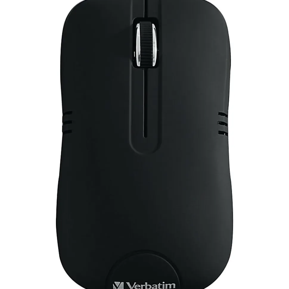 Verbatim® Commuter Series USB Type-A Wireless Notebook Optical Mouse, Matte Black, 99765