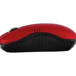 Verbatim® Commuter Series USB Type-A Wireless Notebook Optical Mouse, Matte Red, 99767