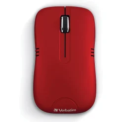 Verbatim® Commuter Series USB Type-A Wireless Notebook Optical Mouse, Matte Red, 99767