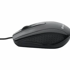 Verbatim Corded Optical Mouse - Black - Optical - Cable - Black - Scroll Wheel - 1 Each