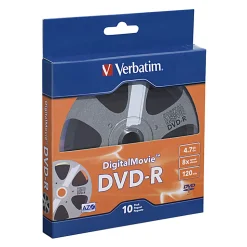 Verbatim® Digital Movie® DVD-R Bulk Box, Pack Of 10
