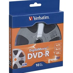 Verbatim® Digital Movie® DVD-R Bulk Box, Pack Of 10