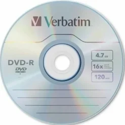 Verbatim® DVD-R Recordable Media Spindle, 4.7GB/120 Minutes, Pack Of 100