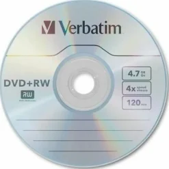 Verbatim® DVD+RW Rewritable Media Spindle, 4.7GB/120 Minutes, Pack Of 30