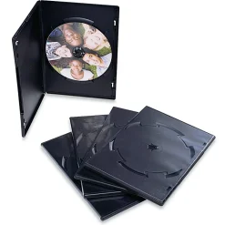 Verbatim® DVD Trim Cases, Black, Pack Of 50 Cases
