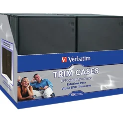 Verbatim® DVD Trim Cases, Black, Pack Of 50 Cases