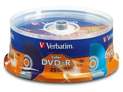 Verbatim® Life Series DVD-R Discs, Assorted Colors, Pack Of 25