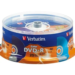 Verbatim® Life Series DVD-R Discs, Assorted Colors, Pack Of 25