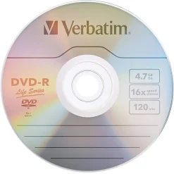 Verbatim® Life Series DVD-R Disc Spindle, Pack Of 100