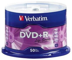 Verbatim® Life Series DVD+R Spindle, Pack Of 50