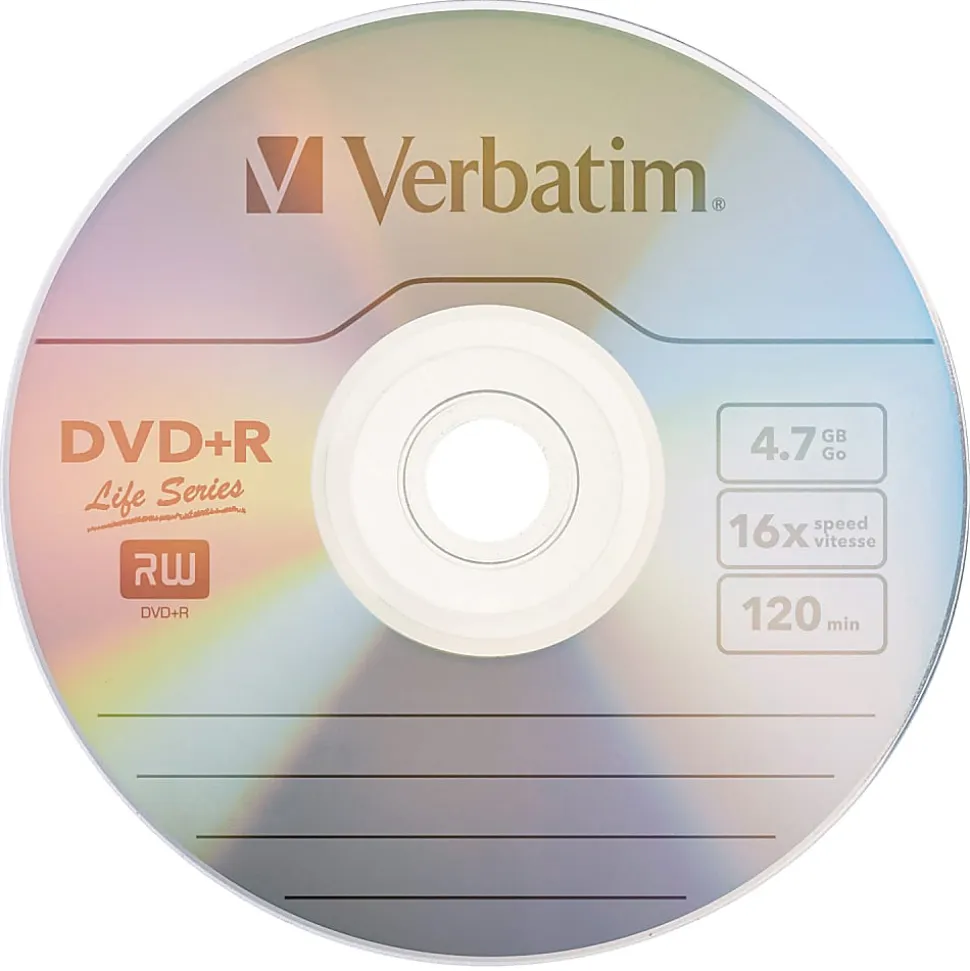 Verbatim® Life Series DVD+R Spindle, Pack Of 50