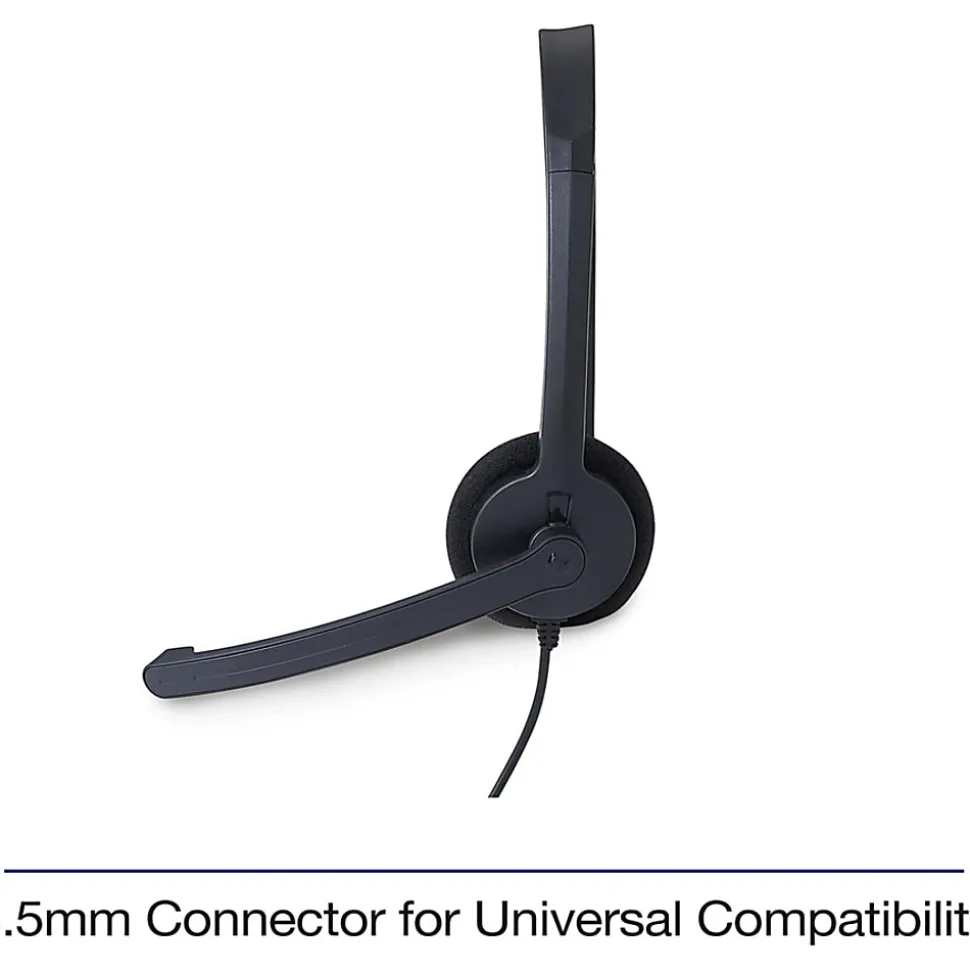 Verbatim Mono Headset with Microphone and In-Line Remote - Mono - Mini-phone (3.5mm) - Wired - 32 Ohm - 70722
