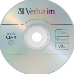 Verbatim Music CD-R 80min 40x with Branded Surface - 25pk Spindle