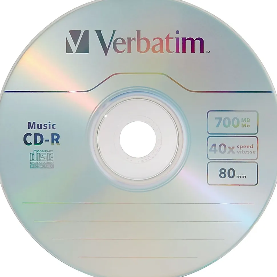 Verbatim Music CD-R 80min 40x with Branded Surface - 25pk Spindle