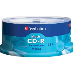 Verbatim Music CD-R 80min 40x with Branded Surface - 25pk Spindle