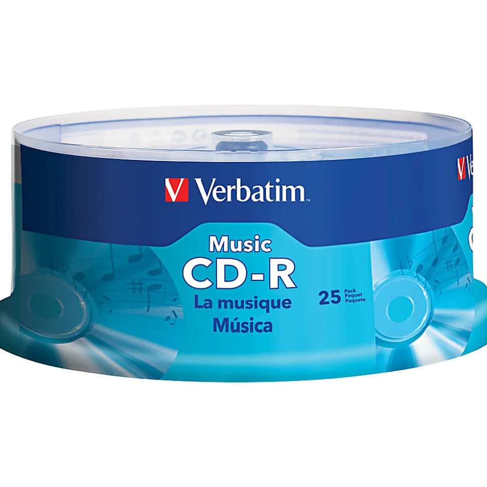 Verbatim Music CD-R 80min 40x with Branded Surface - 25pk Spindle
