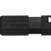 Verbatim® PinStripe USB Flash Drive, 32GB, Black, Pack Of 10
