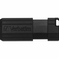 Verbatim® PinStripe USB Flash Drive, 32GB, Black, Pack Of 10