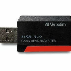 Verbatim Pocket Card Reader, USB 3.0 - Black - SD, microSD, SDXC, miniSD, miniSDHC, microSDHC, microSDXC, SDHC - USB 3.0 - External1