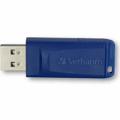 Verbatim Retractable USB 2.0 Flash Drive, 8GB, Blue
