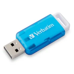 Verbatim® SeaGlass USB 2.0 Flash Drives, 64GB, Assorted Colors, Pack Of 2