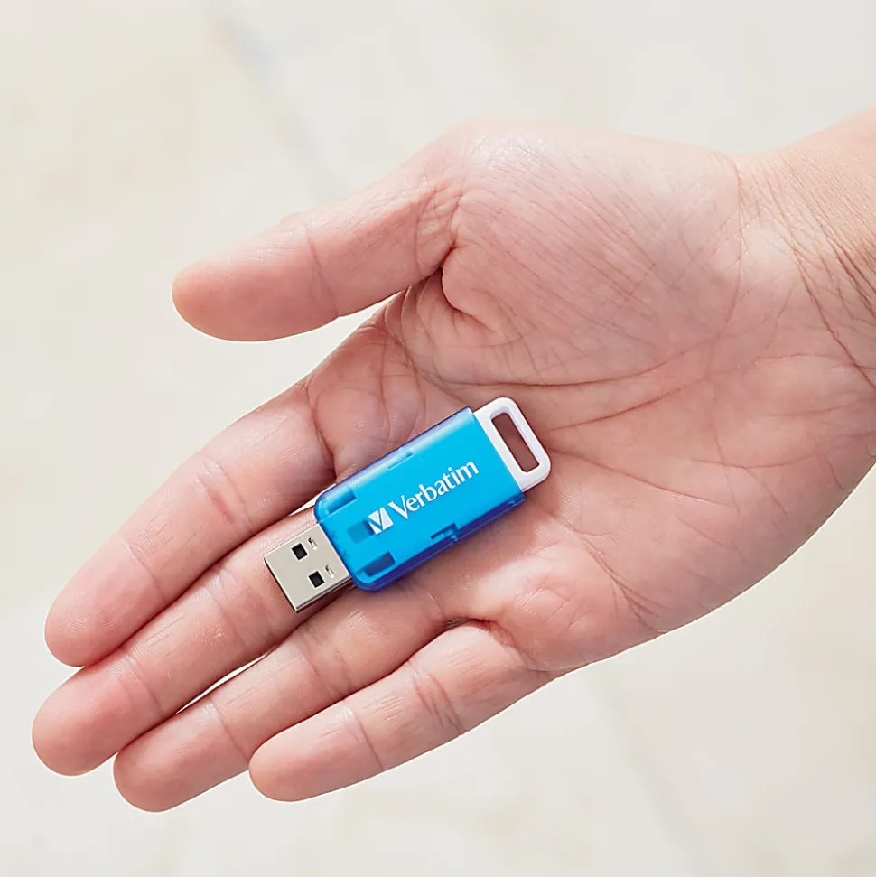 Verbatim® SeaGlass USB 3.2 Gen 1 Flash Drive, 128GB, Gray