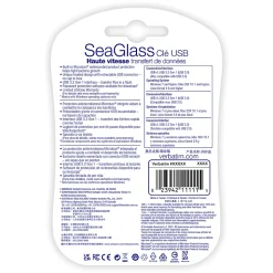 Verbatim® SeaGlass USB 3.2 Gen 1 Flash Drive, 128GB, Gray