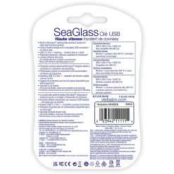 Verbatim® SeaGlass USB 3.2 Gen 1 Flash Drive, 64GB, Gray, 71273