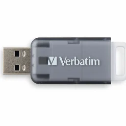 Verbatim® SeaGlass USB 3.2 Gen 1 Flash Drive, 64GB, Gray, 71273