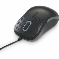 Verbatim Silent Corded Optical Mouse - Black - Optical - Cable - Black - USB Type A - Scroll Wheel - 3 Button(s) - 1 Each