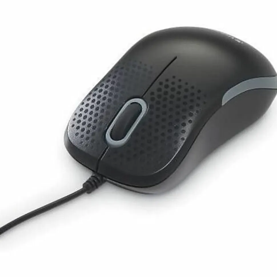 Verbatim Silent Corded Optical Mouse - Black - Optical - Cable - Black - USB Type A - Scroll Wheel - 3 Button(s) - 1 Each