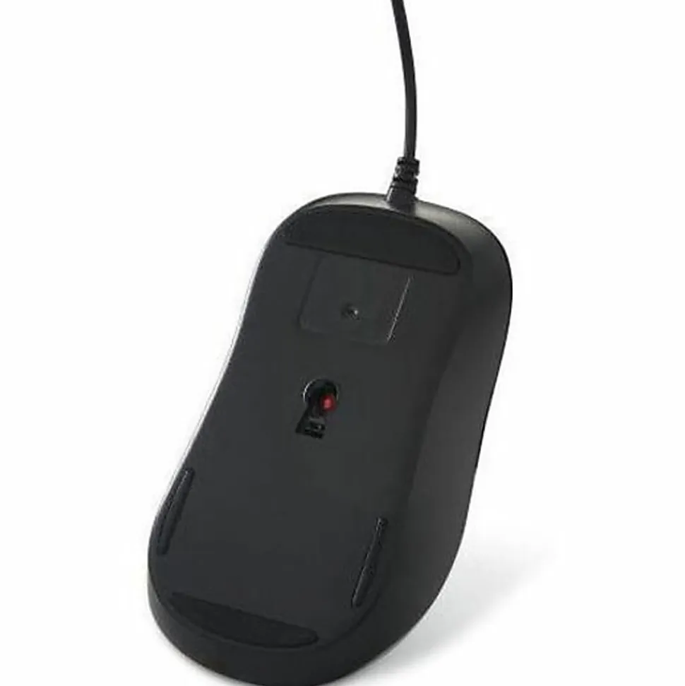 Verbatim Silent Corded Optical Mouse - Black - Optical - Cable - Black - USB Type A - Scroll Wheel - 3 Button(s) - 1 Each