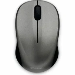 Verbatim Silent Wireless Blue LED Mouse - Graphite - Blue LED/Optical - Wireless - Radio Frequency - Graphite - 99769