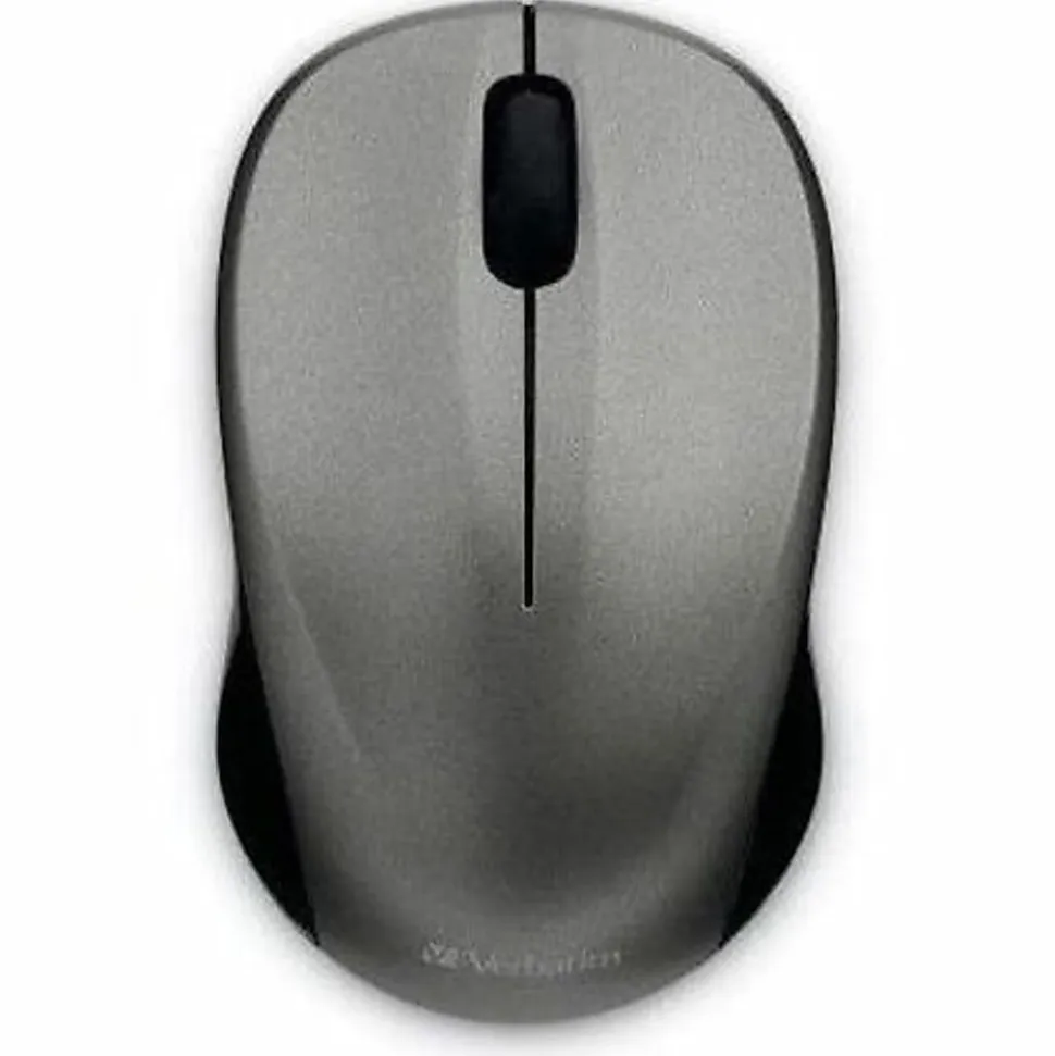 Verbatim Silent Wireless Blue LED Mouse - Graphite - Blue LED/Optical - Wireless - Radio Frequency - Graphite - 99769