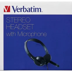 Verbatim Stereo Headset with Microphone - Stereo - Mini-phone (3.5mm) - Wired - 32 Ohm - 20 Hz to 20 kHz - 70721