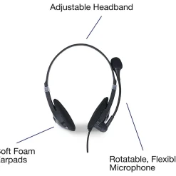 Verbatim Stereo Headset with Microphone and In-Line Remote - Stereo - USB Type A - Wired - 32 Ohm - 20 Hz to 20 kHz - 70723
