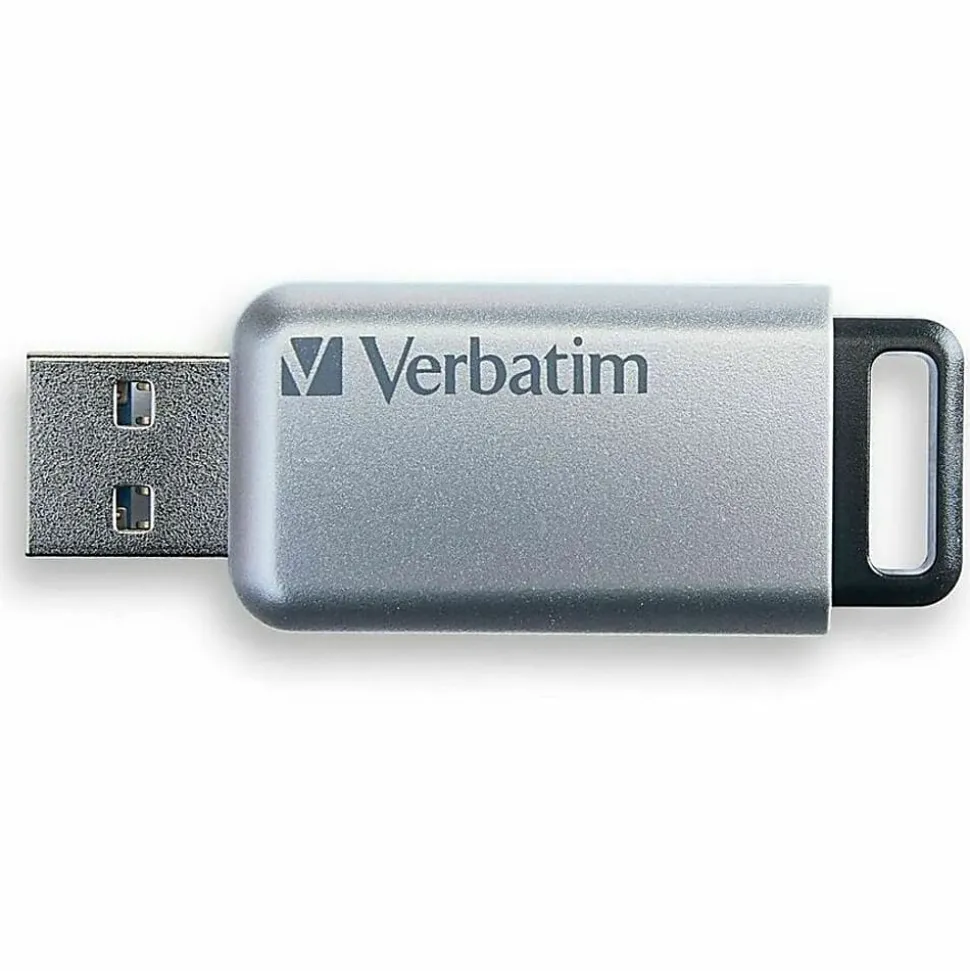 Verbatim Store 'n' Go Secure Pro 64GB USB 3.0 Flash Drive, Silver