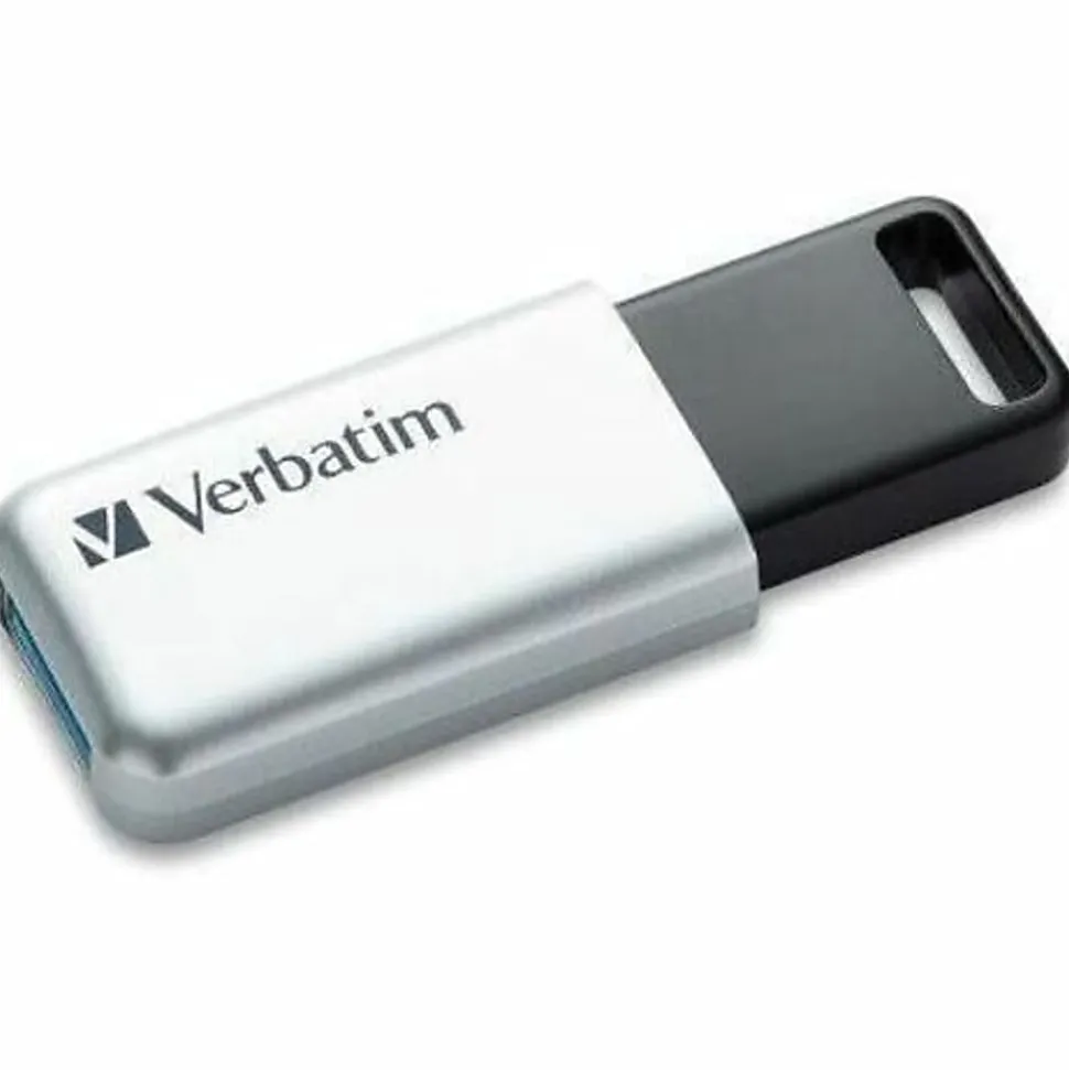 Verbatim Store 'n' Go Secure Pro 64GB USB 3.0 Flash Drive, Silver