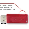Verbatim Store 'n' Go USB Flash Drives - 16 GB - USB 2.0 - Red - Lifetime Warranty - 4 / Carton