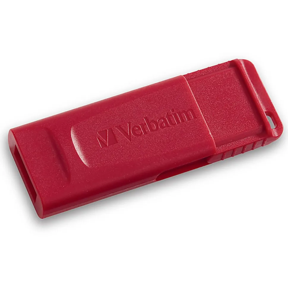 Verbatim Store 'n' Go USB Flash Drives - 16 GB - USB 2.0 - Red - Lifetime Warranty - 4 / Carton