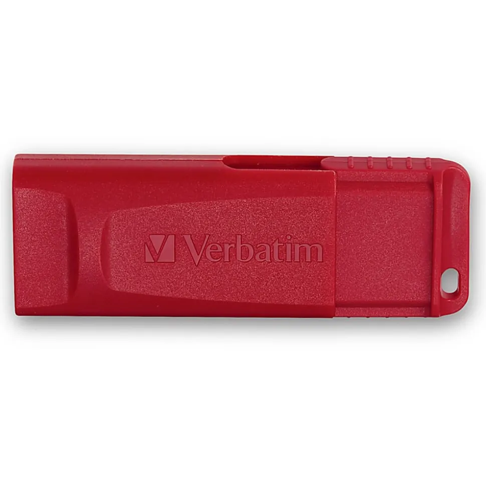Verbatim Store 'n' Go USB Flash Drives - 16 GB - USB 2.0 - Red - Lifetime Warranty - 4 / Carton