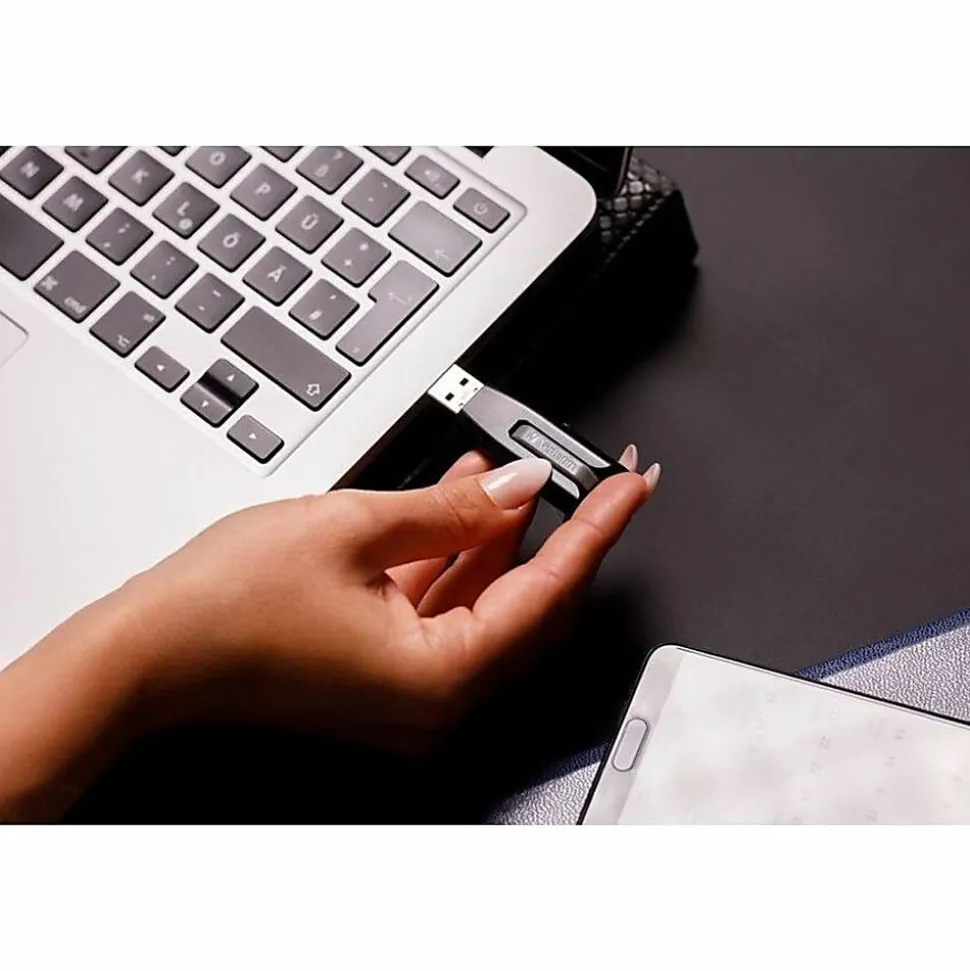 Verbatim® Store 'n' Go™ V3 USB 3.0 Flash Drive, 256GB, Gray
