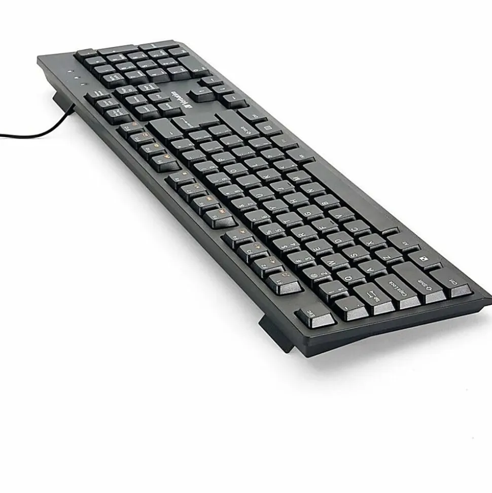 Verbatim Wired Keyboard and Mouse - USB Cable Keyboard - USB Mouse - 1000 dpi - Multimedia Hot Key(s) - 70734