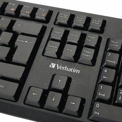 Verbatim Wired Keyboard and Mouse - USB Cable Keyboard - USB Mouse - 1000 dpi - Multimedia Hot Key(s) - 70734