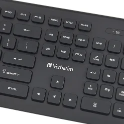 Verbatim Wireless Slim Keyboard - Wireless Connectivity - RF - USB Type A Interface - Computer - PC, Windows, Mac OS, Linux - 99793